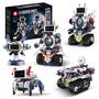 Imagem de Robô de Brinquedo Controle Remoto Robótica 5 em 1 603 peças Transformes Bloco de Montar Puzzle Monte e Desmonte Kit Completo