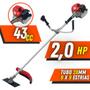 Imagem de Roçadeira Aparador de Grama À Gasolina Anmax CG430-P TB 43cc 2HP de Potência 9.000rpm Motor 2T Modelo Profissional Lateral de Alta Performance Com Lâmina 2 Pontas e Carretel de Nylon