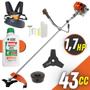 Imagem de Roçadeira Com Óleo Stihl RL430ACN-TK Tekna Á Gasolina 2T 43cc 1,7HP 9.000RPM Alta Potência e Performance Com Cabeçote Nylon e Faca de 3 Pontas Ideal Para Limpeza e Manutenção de Rodovias