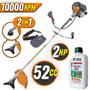 Imagem de Roçadeira Profissional Com Óleo Stihl RL520-P Plus Tekna Á Gasolina 2T 52cc 2HP de Potência Robusta e de Alta Performance Com Partida Leve e Fácil Modelo Completo Com Lâmina 3 Pontas e Cabeçote Nylon