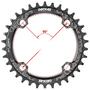 Imagem de Roda Dentada Oval/Redonda para Mountain Bike MTB 104 BCD (30T, 32T, 34T, 36T, 38T)