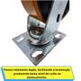 Imagem de Roda Rodízio Giratório 6" Carga Pesada 300 kg Com Base  