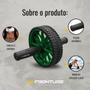 Imagem de Roda Rolo Rodinha Para Exercícios Verde Abdominal Lombar Academia Fitness Cross Reforçado