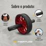 Imagem de Roda Rolo Rodinha Para Exercícios Vermelho Abdominal Lombar Academia Fitness Cross Reforçado