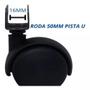 Imagem de Rodinhas para mesa computador, berços com chapa u de 16mm
