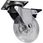 Imagem de Rodizio Silicone Gold Base Giratoria Com Trava 75Mm