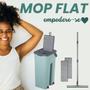 Imagem de Rodo Flat Mop Balde Lava e Seca + 1 Refil Limpe Melhor Com Mop Multiuso Slim Profissional