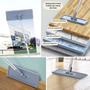 Imagem de Rodo Flat Mop Esfregão 360º 2 Refil Microfibra Com Balde Multiuso