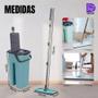 Imagem de Rodo Flat Mop Profissional com Balde Lava e Seca  1 Refil Incluso  Limpeza Eficiente e Prática