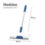 Imagem de Rodo Limpa e Seca Vidros Profissional 35 e 45cm com Cabo Aluminio de 60cm