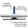 Imagem de Rodo Limpa Vidros Combinado 45Cm Cabo Alumínio Régua Flanela