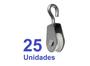 Imagem de Roldana 2cm Para Varal Metal Com Plastico Com Gancho 25pç (90C)