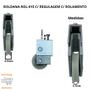 Imagem de Roldana c/regulagem c/rolamento porta portao aluminio rol-415 kit c/2un al