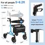 Imagem de Rollator Walk Mate para Idosos com Porta-Copos - Azul