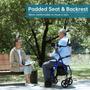 Imagem de Rollator Walker ELENKER vertical com assento e encosto azul