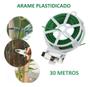 Imagem de Rolo Arame Plastificado Verde Com Cortador 30 Metros P/ Jardinagem fechar embalagem