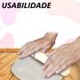 Imagem de Rolo de Massa Plástico Branco Nivelador Rosa Lilás Macarrão