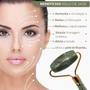 Imagem de Rolo Massageador Facial Pedra Jade Guasha Anti Ruga Skincare