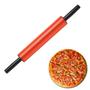 Imagem de Rolo Para Abrir Pizza Massas Profissional 40cm Vermelho