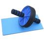 Imagem de Rolo Roda Abdominal Exercício Azul Academia Musculação