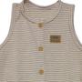 Imagem de Romper bebe unisex listras -  creme