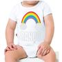 Imagem de Roupa Body Bebê Manga Curta Estampado Arco Iris