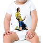 Imagem de Roupa Body Bebê Manga Curta Estampado Estampa Futebol