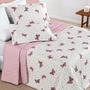 Imagem de Roupa Cama Tamanho Queen Box Nyla Kit Cobre Leito Estampado