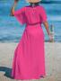 Imagem de Roupa de banho Cover Up CUPSHE Kimono Swimsuit Hot Pink XL