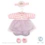 Imagem de Roupa de boneca JC Toys Berenguer Boutique rosa listrada