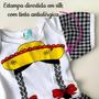 Imagem de Roupa de Caipira Body Bebê Menina + Tênis Star e Faixinha Festa Junina