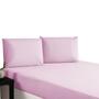 Imagem de Roupa de Cama 4 Pçs Micropercal 300 Fios Cor Rosa King Size