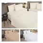Imagem de Roupa de cama casal padrao delicata jogo de cama imperial bordado percal 180 fios super macio e luxuoso