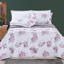 Imagem de Roupa de Cama Queen Box Nyla Kit Cobre Leito 200 Fios - Rosa