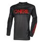 Imagem de Roupa de corrida Jersey O'Neal Element para adultos em preto/cinza/vermelho - S