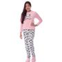 Imagem de Roupa De Dormir Juvenil Pijama De Frio Feminino Quentinho