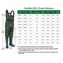 Imagem de Roupa de pesca impermeável de PVC Chest Wader com botas tamanho 41