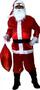 Imagem de Roupa Fantasia Papai Noel Adulto Cetim Kit 8 Itens Natal Xgg