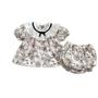 Imagem de Roupa Floral De Verão Para Meninas, Laço, Gola Peter Pan, Camisa, Shorts, Conjunto De Princesa, 2