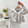 Imagem de Roupa Floral De Verão Para Meninas, Laço, Gola Peter Pan, Camisa, Shorts, Conjunto De Princesa, 2