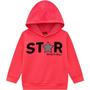 Imagem de Roupa Infantil Blusa de Frio Rosa Manga Longa Calça Preta Estilosa Quentinha Conjunto Neon Star Kyly