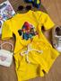 Imagem de Roupa Infantil Blusa e short infantil Amarelo Divertidamente