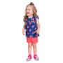 Imagem de Roupa Infantil Conjunto Menina Melancia Kyly Blusa Cotton e Short Moletom