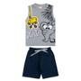 Imagem de Roupa Infantil Kit C/ 4 Conjuntos Masculina Regatas Machão Barato