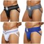 Imagem de Roupa íntima masculina Jock Strap Arjen Kroos de alta elasticidade, pacote com 4