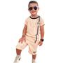 Imagem de Roupa Menino Infantil Camisa Bermuda Conjunto Masculino