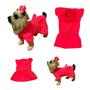 Imagem de Roupa Para Cães E Gatos - Vestido Suplex Neon Rosa P