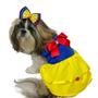 Imagem de Roupa Pet Fantasia Carnaval Branca De Neve Cães Gatos