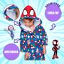 Imagem de Roupão de Banho Infantil Menino Menina Spidey Piscina Praia Felpa Aveludado Atoalhado Estampado