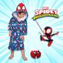 Imagem de Roupão de Banho Infantil Menino Menina Spidey Piscina Praia Felpa Aveludado Atoalhado Estampado